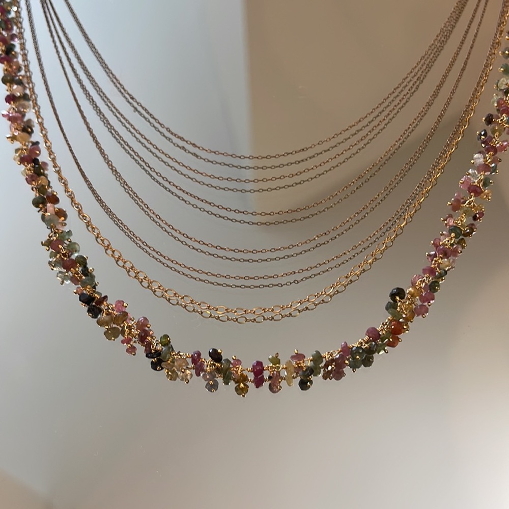 Handcrafted Multi-Colored And Multi-Layer Necklace - image 1